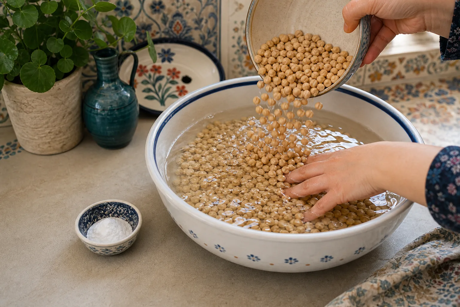 نخود را از شب قبل آماده کنید