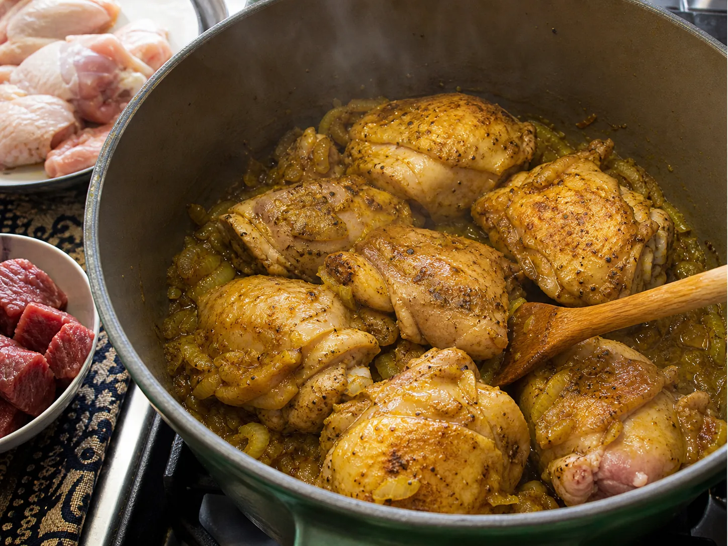 مرغ یا گوشت را مزهدار کنید