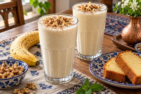 شیر موز خانگی غلیظ