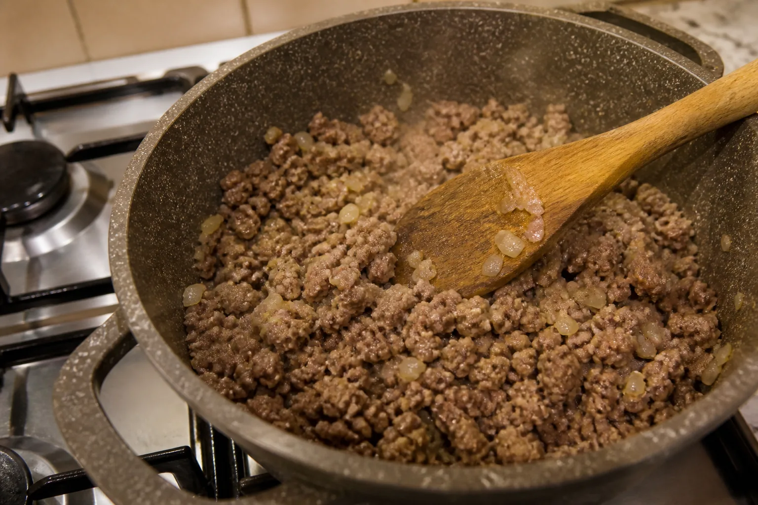 تفت‌دادن گوشت