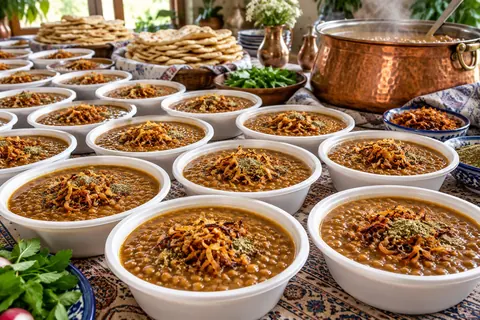 عدسی نذری برای ۵۰ نفر