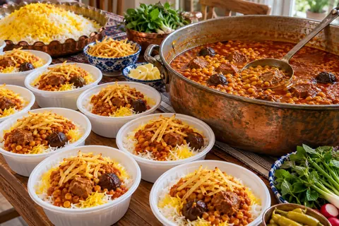 قیمه نذری برای ۵۰ نفر؛ اندازهٔ مواد و نکات دیگ بزرگ
