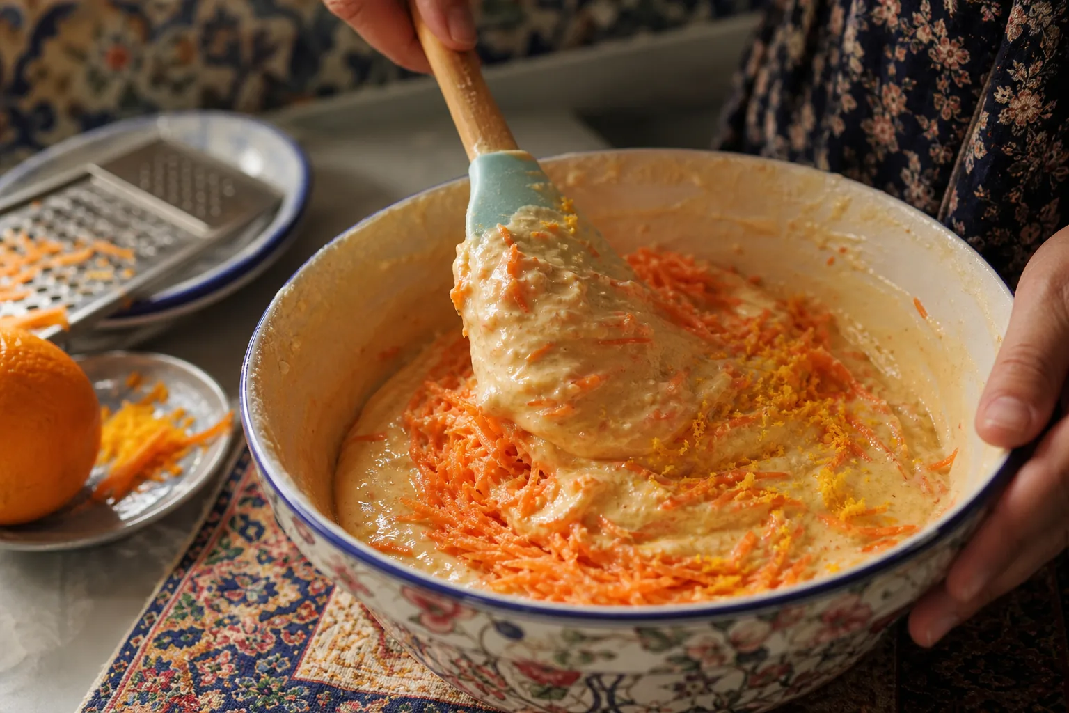 هویج را وارد مایه کنید